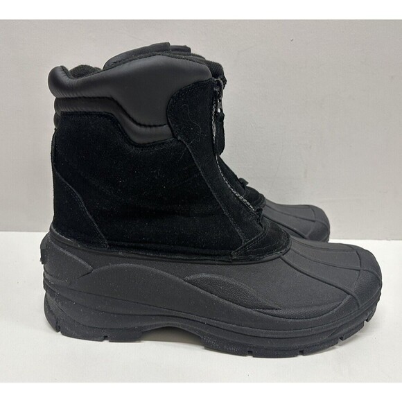 Totes Glacier-Zip men size 11 M black suede man made material upper - Picture 2 of 12